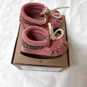Genuine suede handmade baby moccasins
